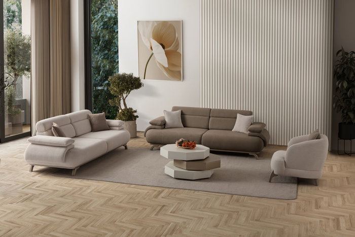 Atelier Del Sofa Bonjo Silver - Earth Sofá de 3 plazas